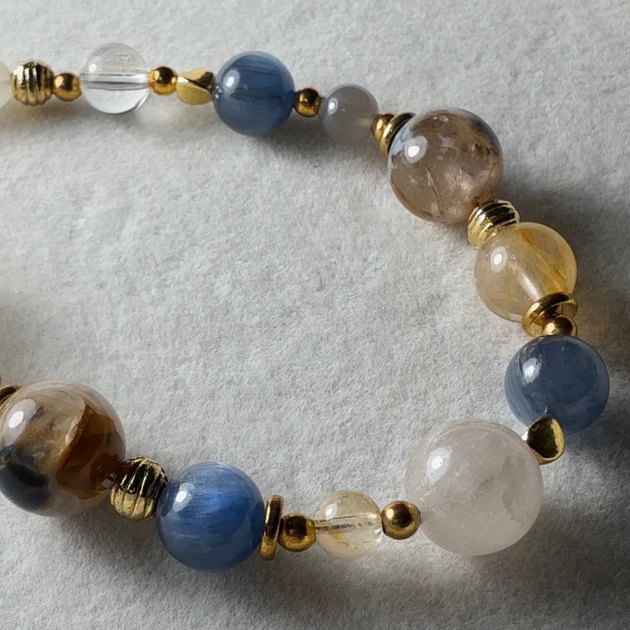 Pietersite, Kyanite, Hematoid Bracelet