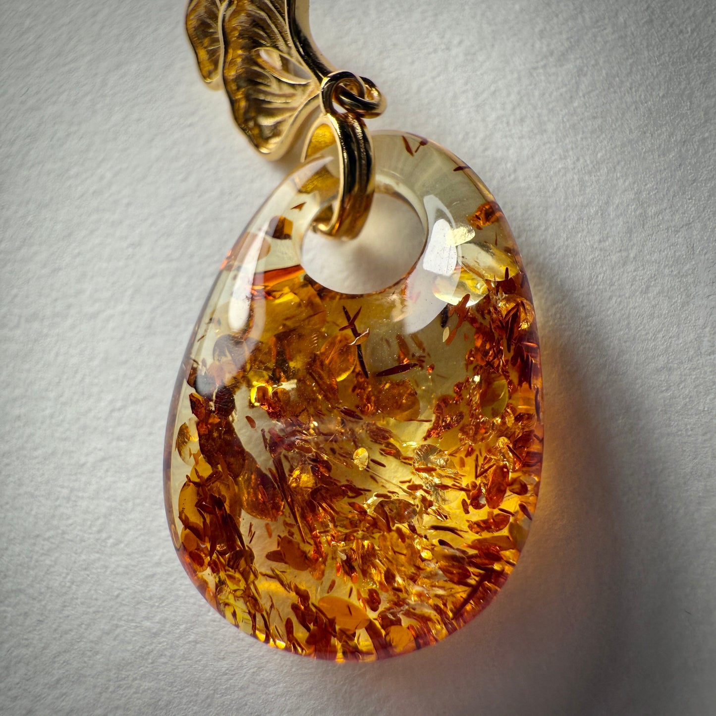Baltic Piebald Amber Handbag Pendant