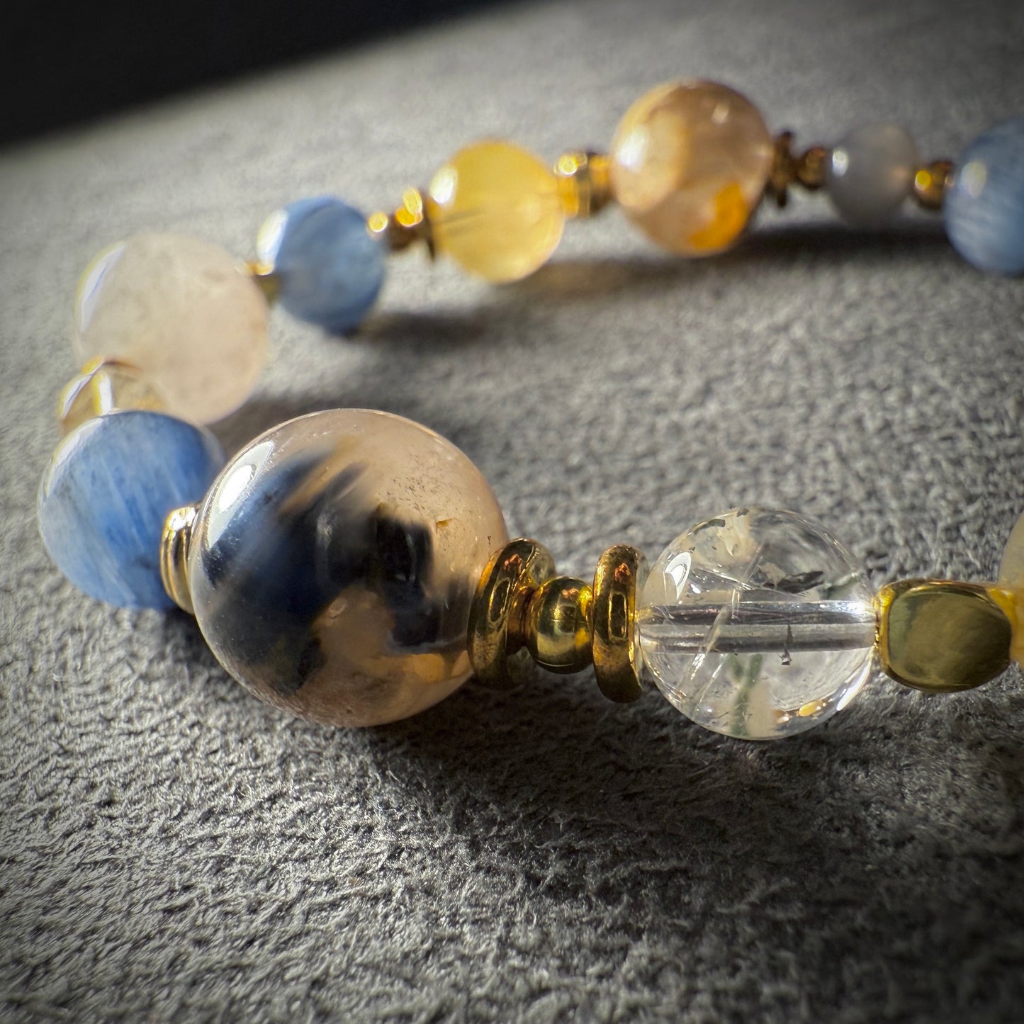 Pietersite, Kyanite, Hematoid Bracelet