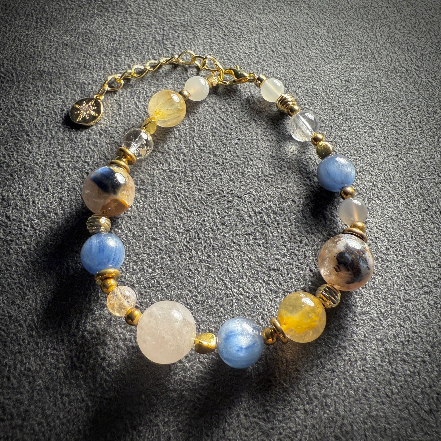 Pietersite, Kyanite, Hematoid Bracelet