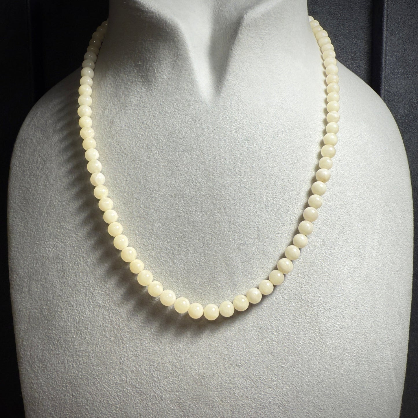 White Baltic Amber Necklace