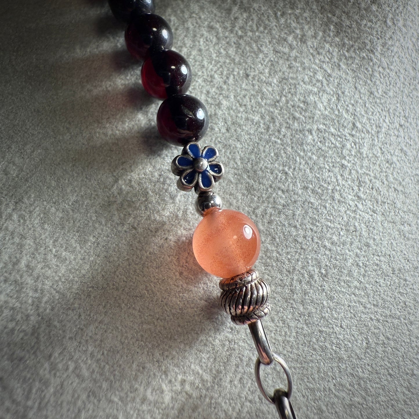 Cherry Amber Tower Chain Necklace