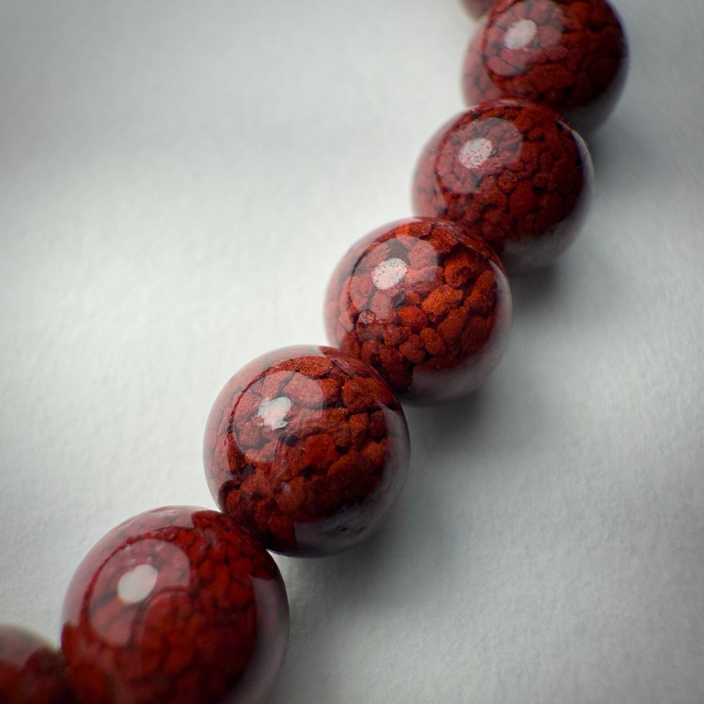 Black Tourmaline & Cinnabar Bracelet