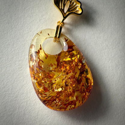 Baltic Piebald Amber Handbag Pendant