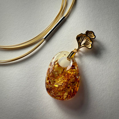 Baltic Piebald Amber Handbag Pendant