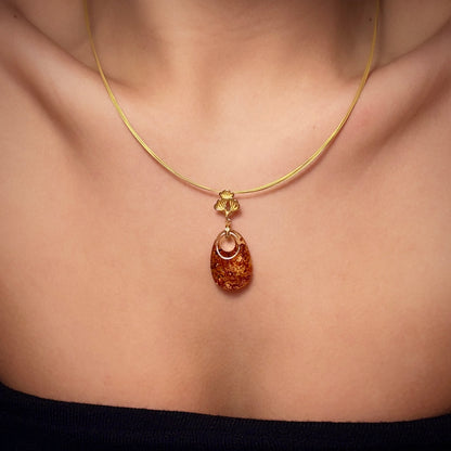 Baltic Piebald Amber Handbag Pendant