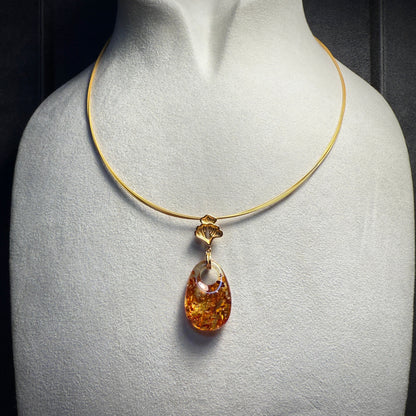 Baltic Piebald Amber Handbag Pendant